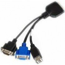 SuperMicro CBL-0218L, кабель KVM/SUVI 36 pin - 9/15 pin, 2 USB